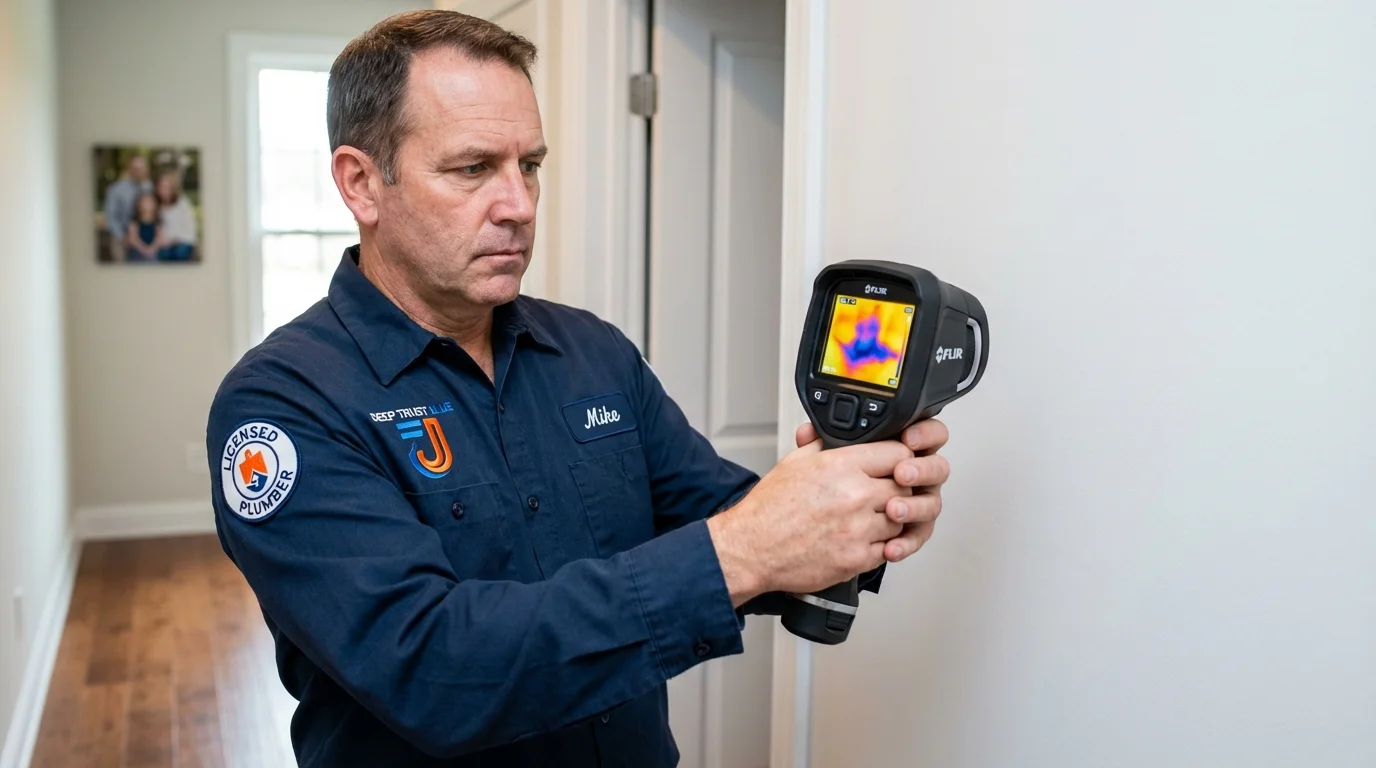 Thermal imaging leak detection by Johns Plumbing LLC in Westby